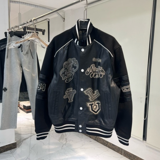 Blouson en cuir Varsity