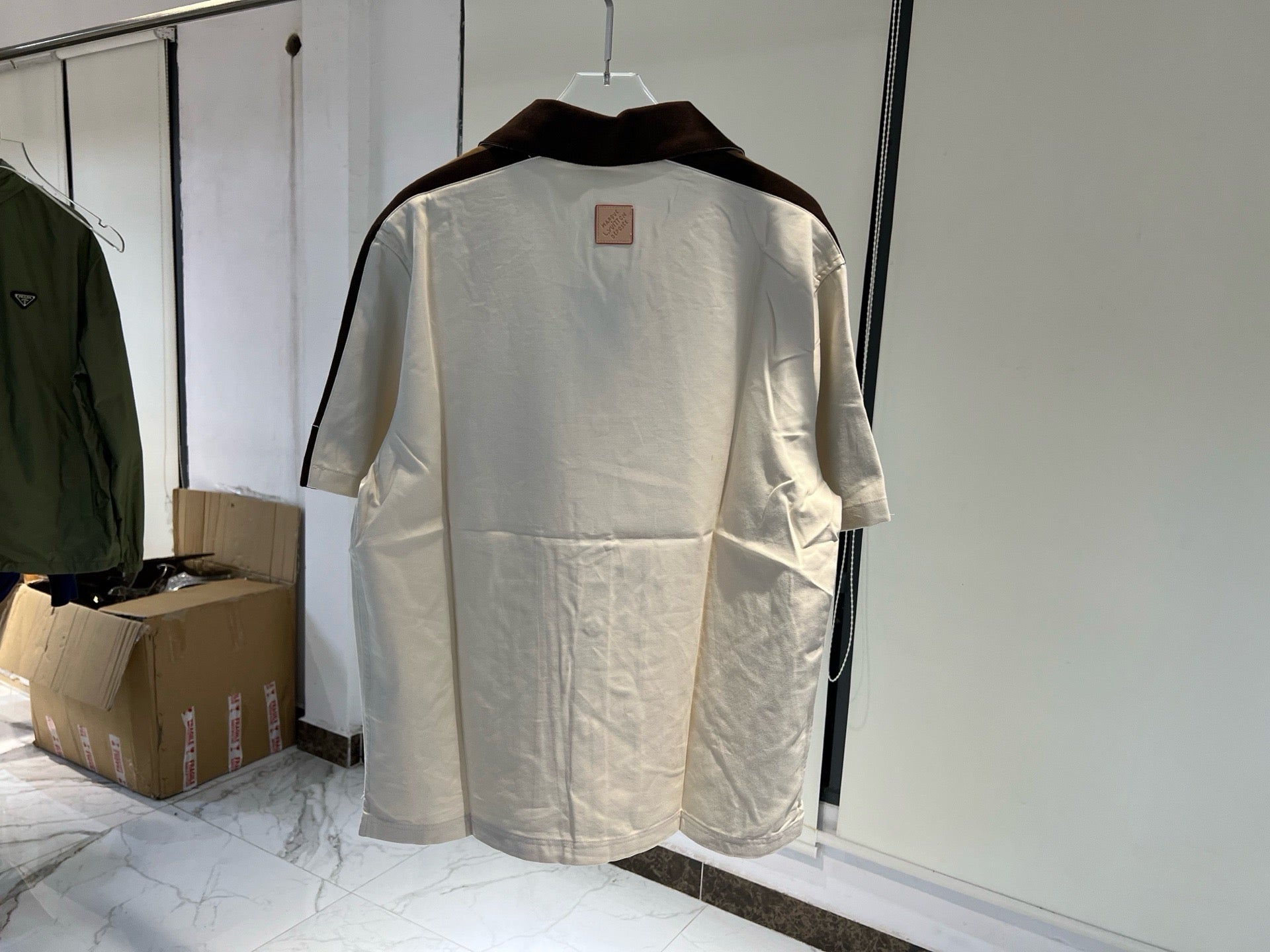 Chemise sportswear à manches courtes bicolore