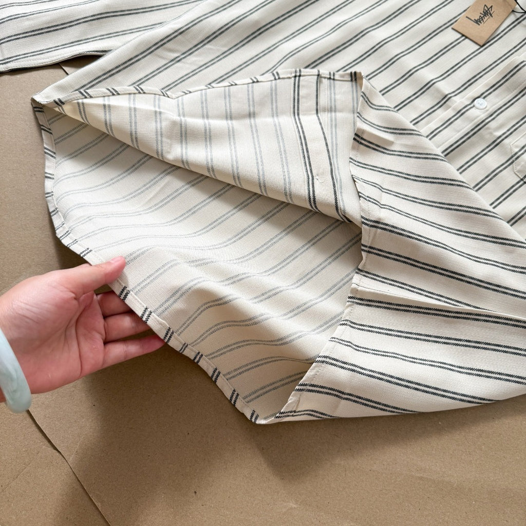Chemise en coton manches longues Stussy