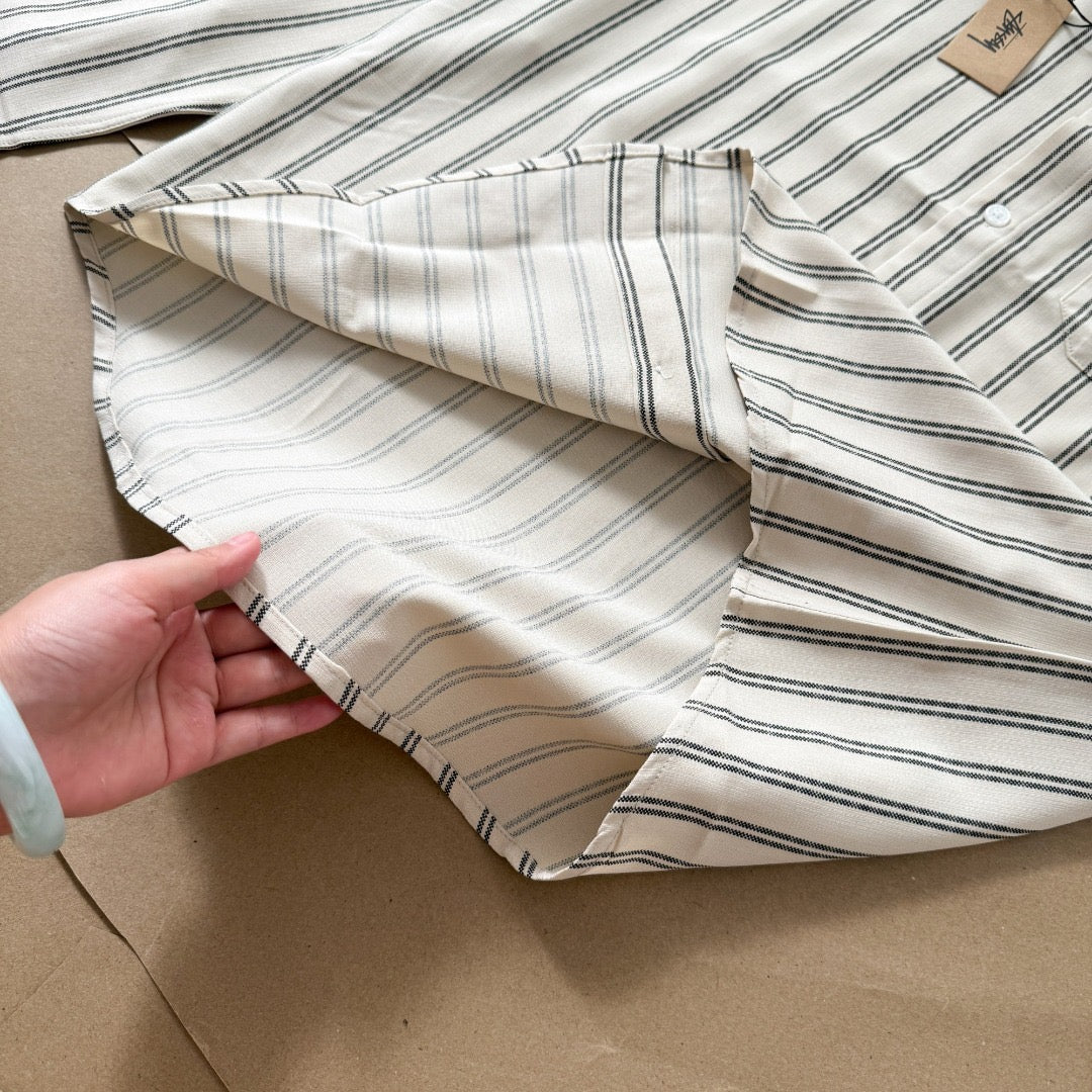 Chemise en coton manches longues Stussy