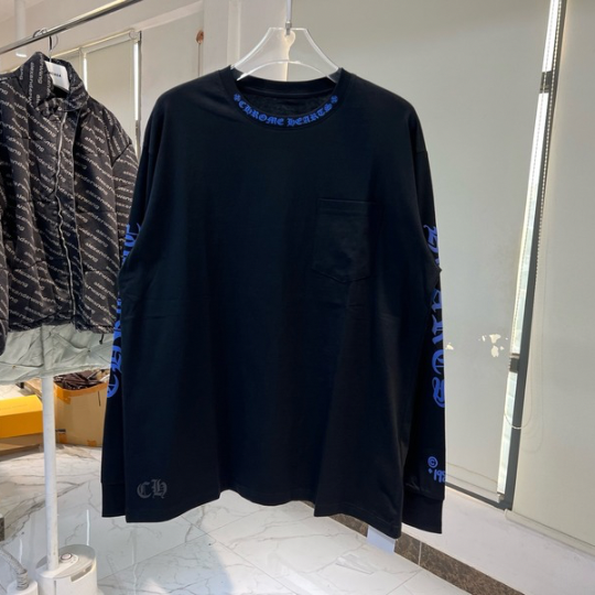 Chrome Hearts Neck Logo Long-Sleeve T-Shirt 'Black