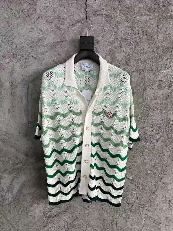 Casablanca - Wavy Gradient Crochet Shirt