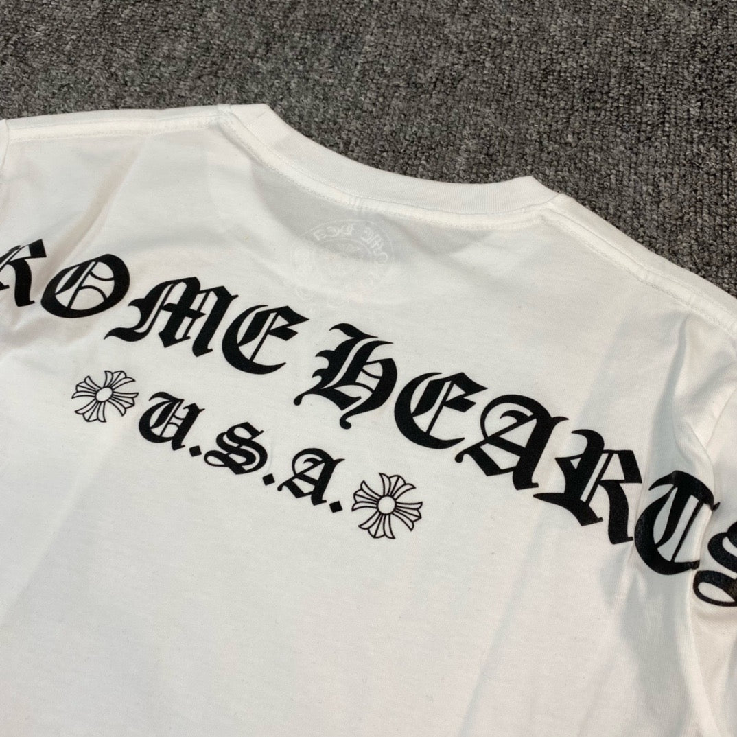 T shirt manche longue Chrome Hearts Shoulder Logo - White / Black