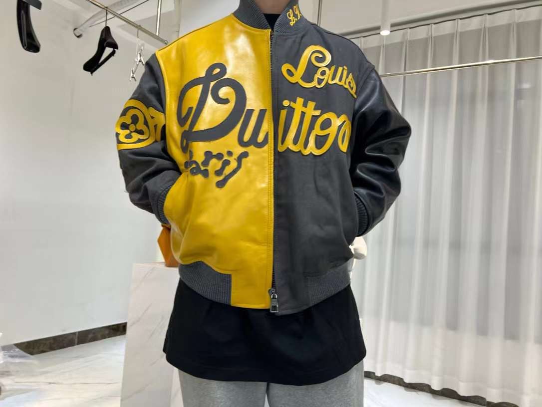 Bomber aviateur en cuir et toile