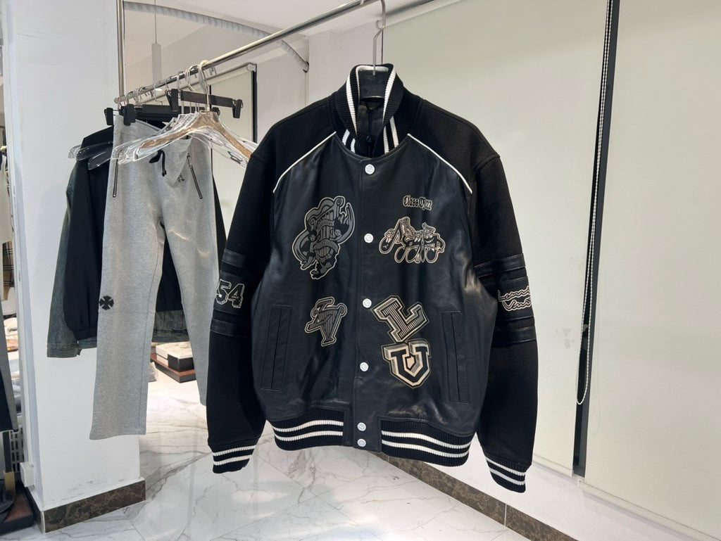Blouson en cuir Varsity