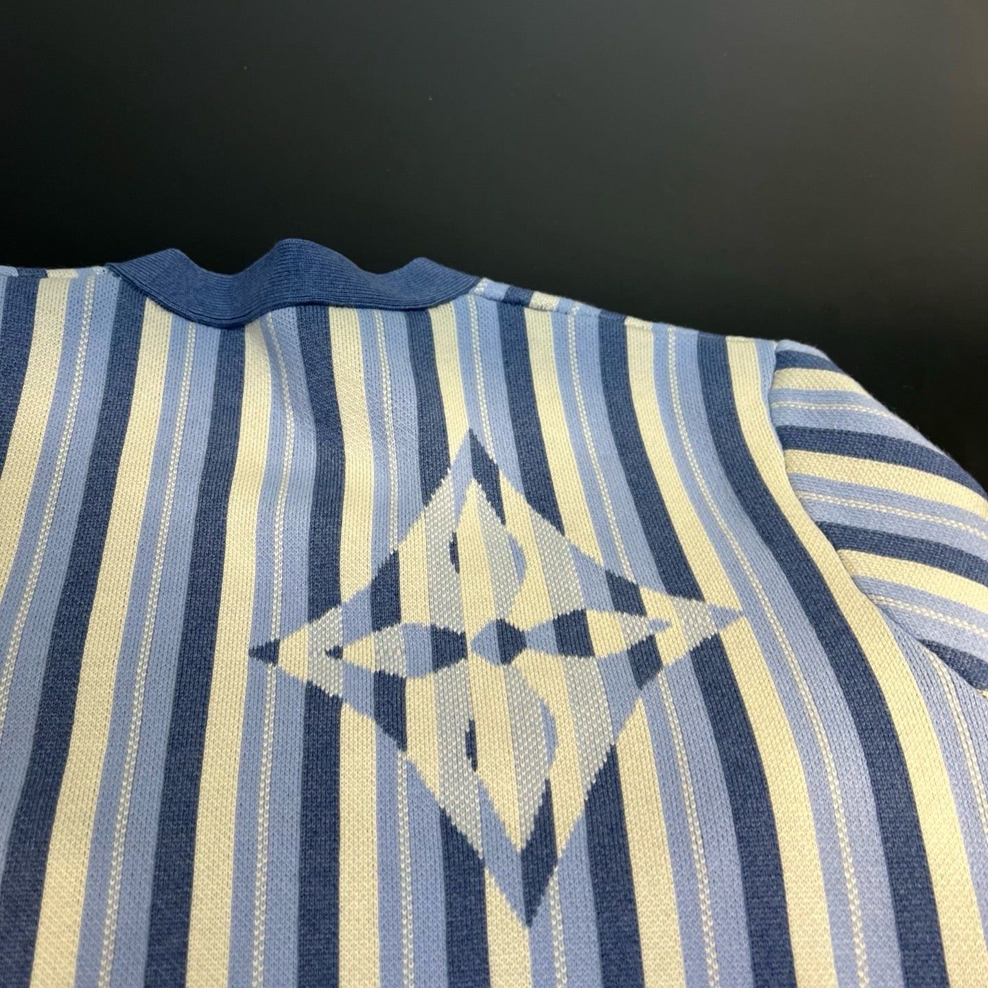 Cardigan en jacquard à rayures