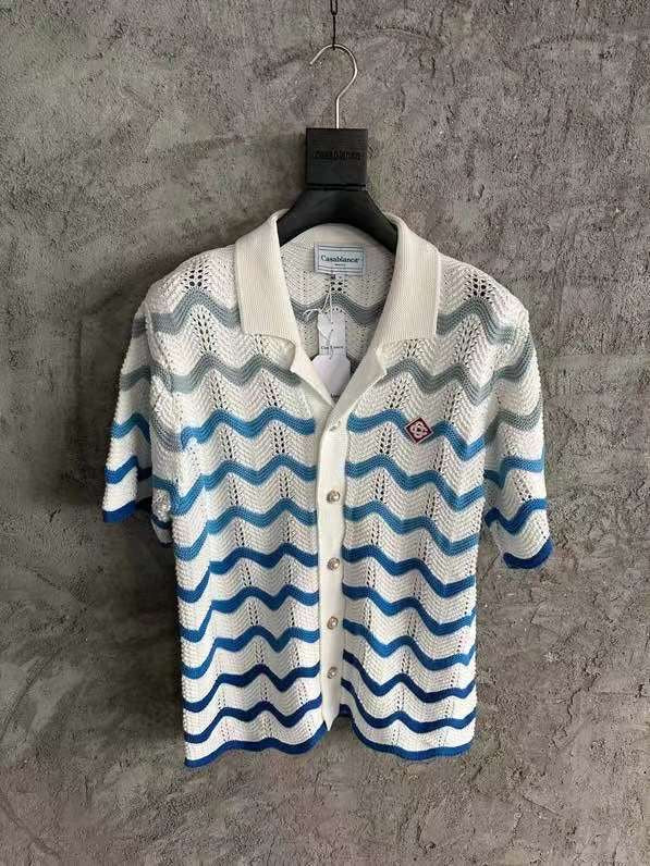 Casablanca - Wavy Gradient Crochet Shirt