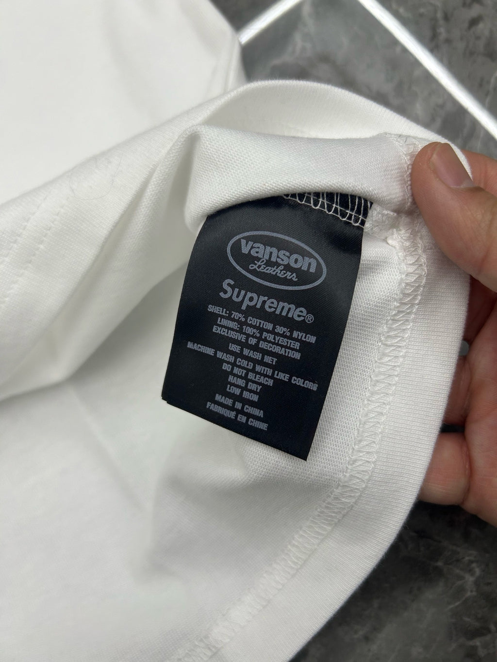 Supreme x Vanson Leathers Long-Sleeve Top white