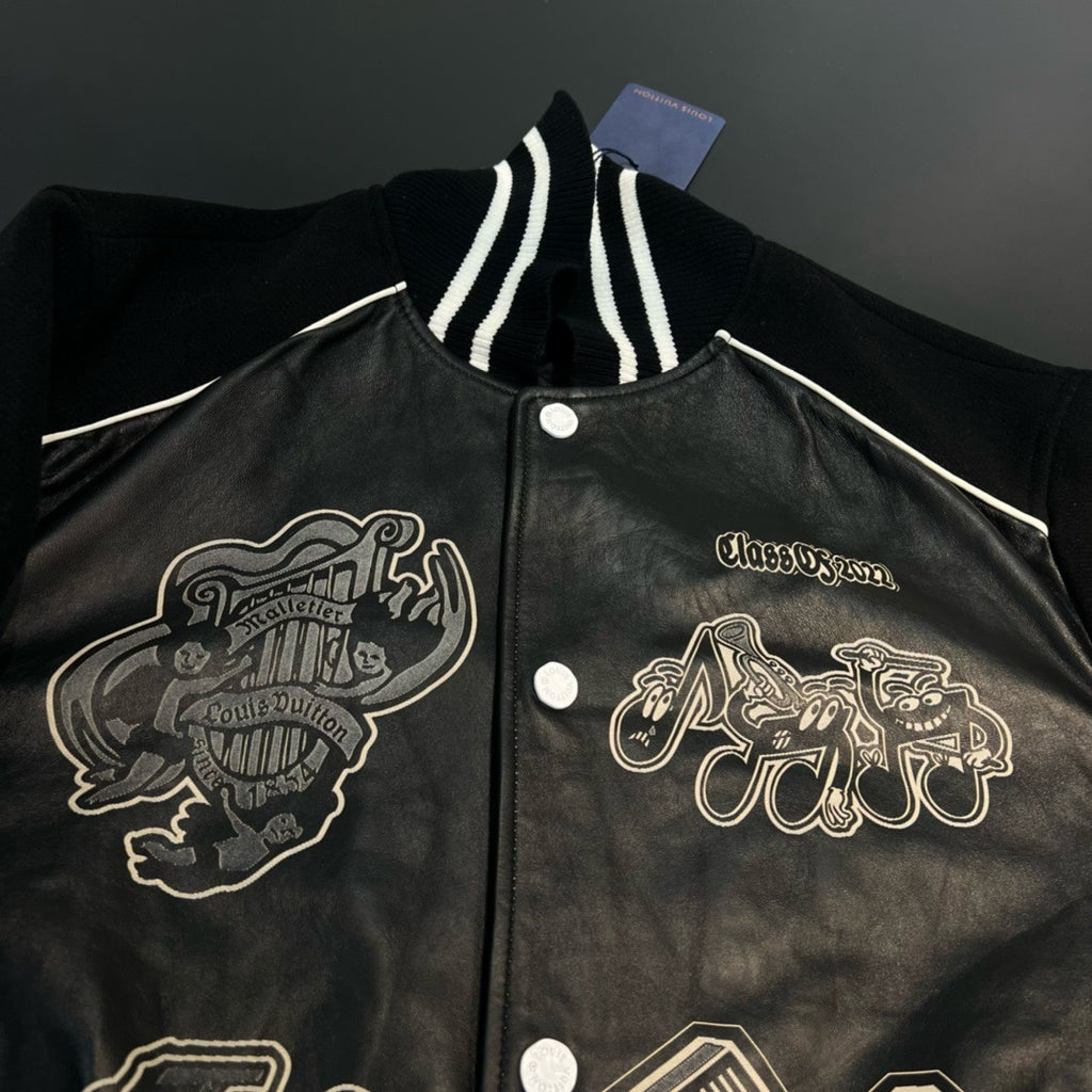 Blouson en cuir Varsity