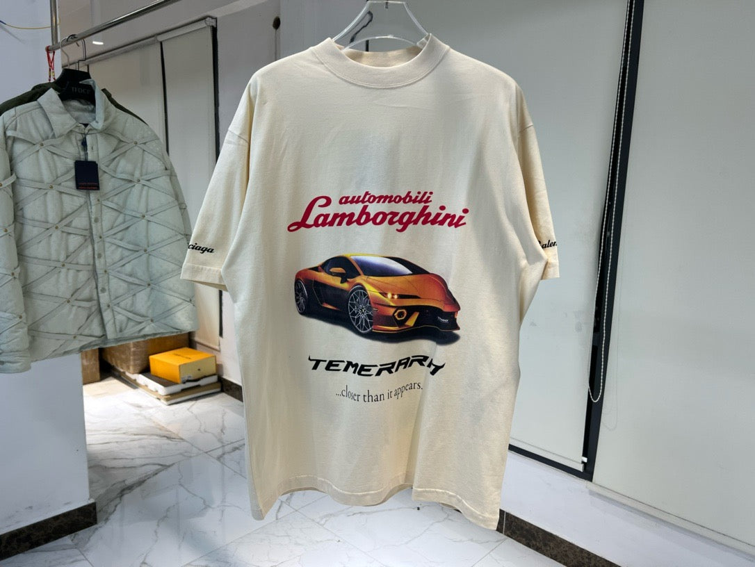 T-shirt À Manches Longues Oversize Automobili Lamborghini