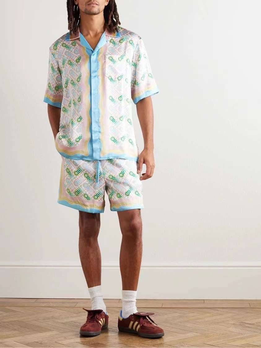 Casablanca - Ping Pong Silk Shorts