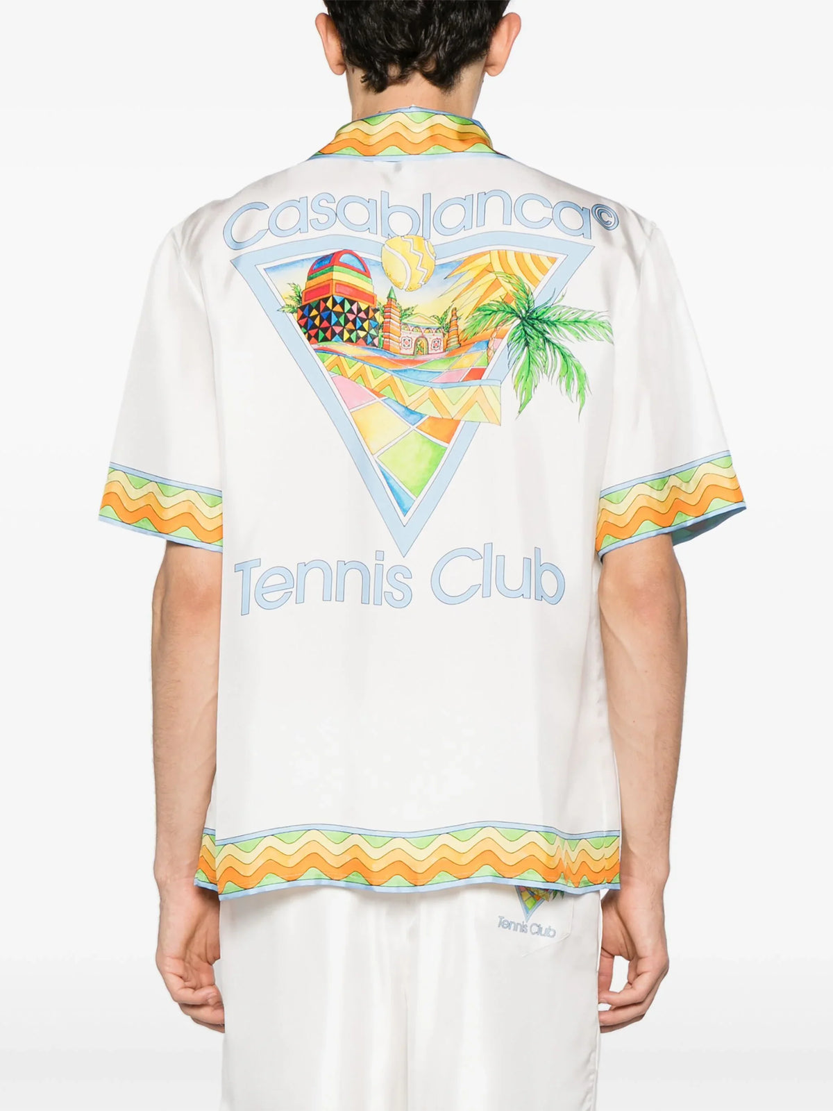 Casablanca - Short et Chemise Afro Cubism Tennis Club Silk shirt