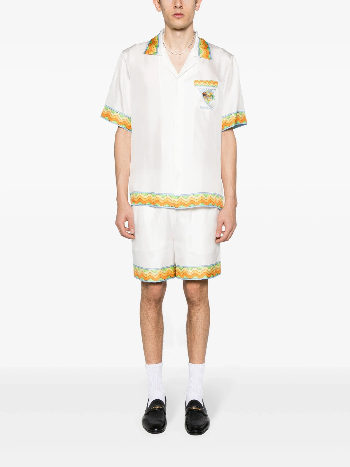 Casablanca - Short et Chemise Afro Cubism Tennis Club Silk shirt