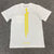 T shirt manche courte Blanc et jaune / Noir et jaune