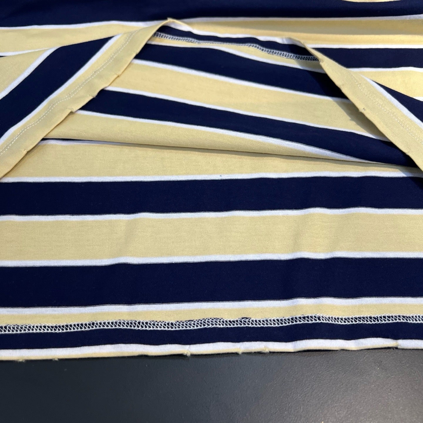 Bayadere striped lisle cotton T-shirt