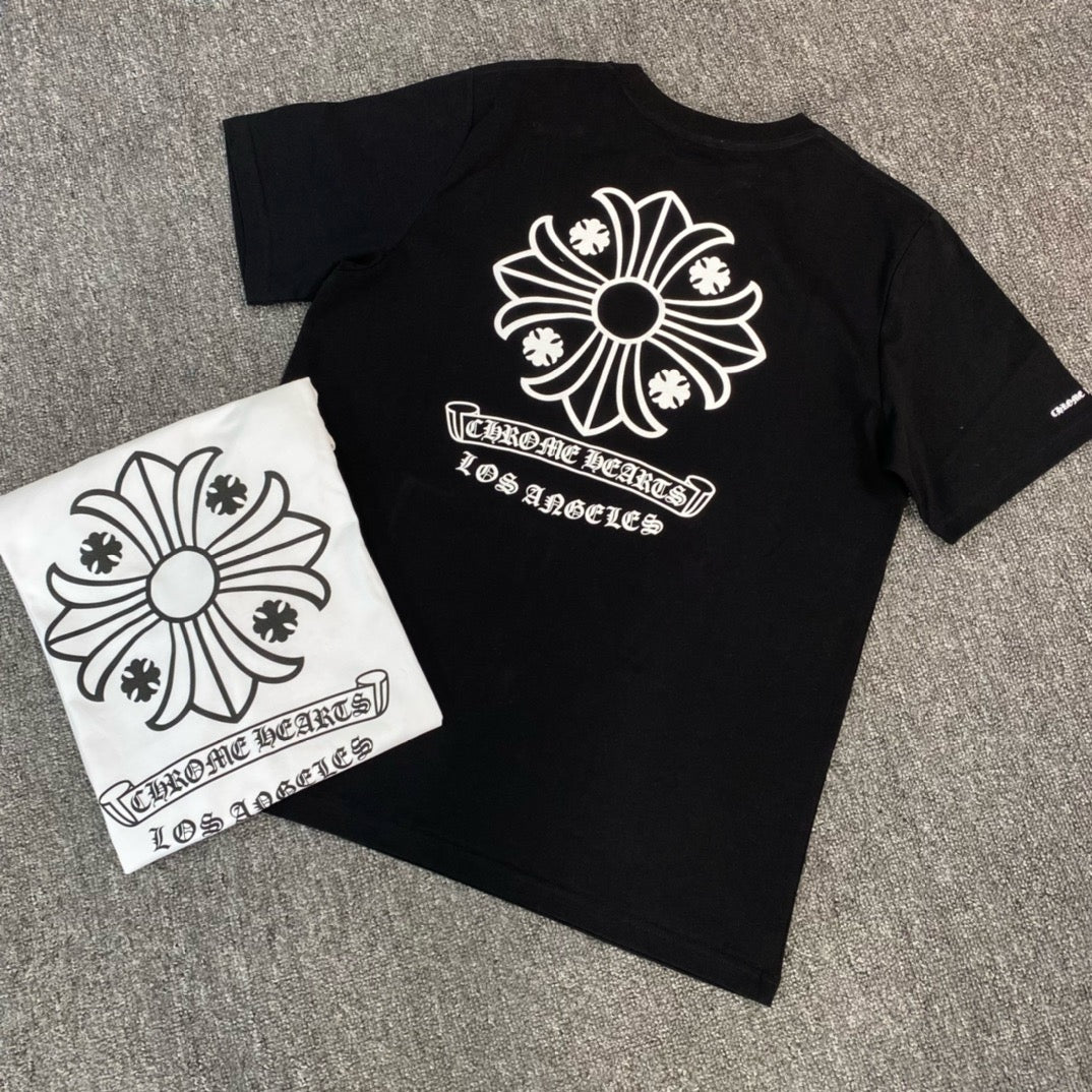 T shirt manche courte Chrome Hearts Tokyo blanc et noir / Noir et blanc