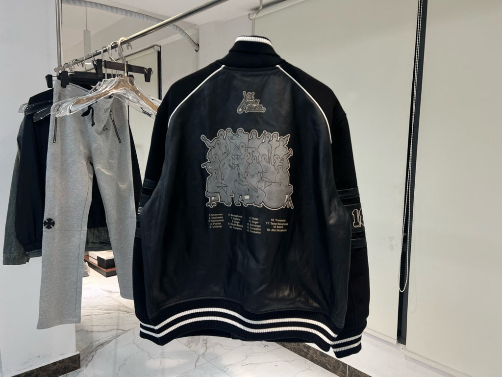 Blouson en cuir Varsity