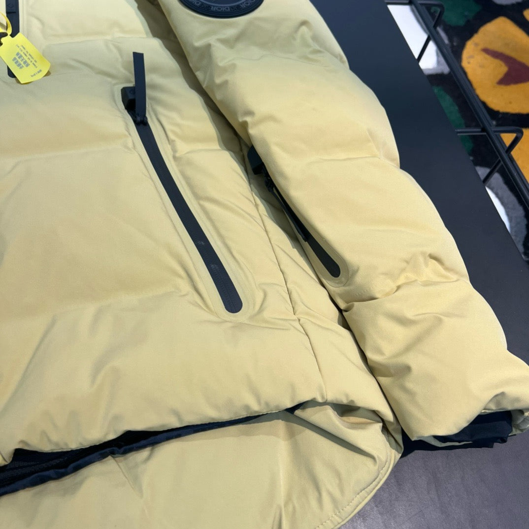 Dior x Descente x Peter Doig Light Yellow Puffer Jacket