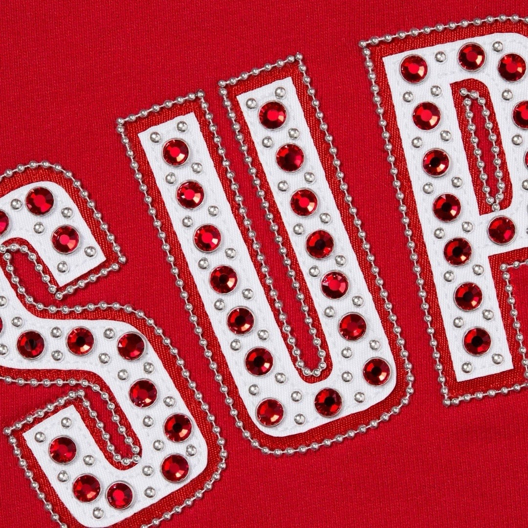 Rhinestone hoodie. SUPREME x B.B. SIMON