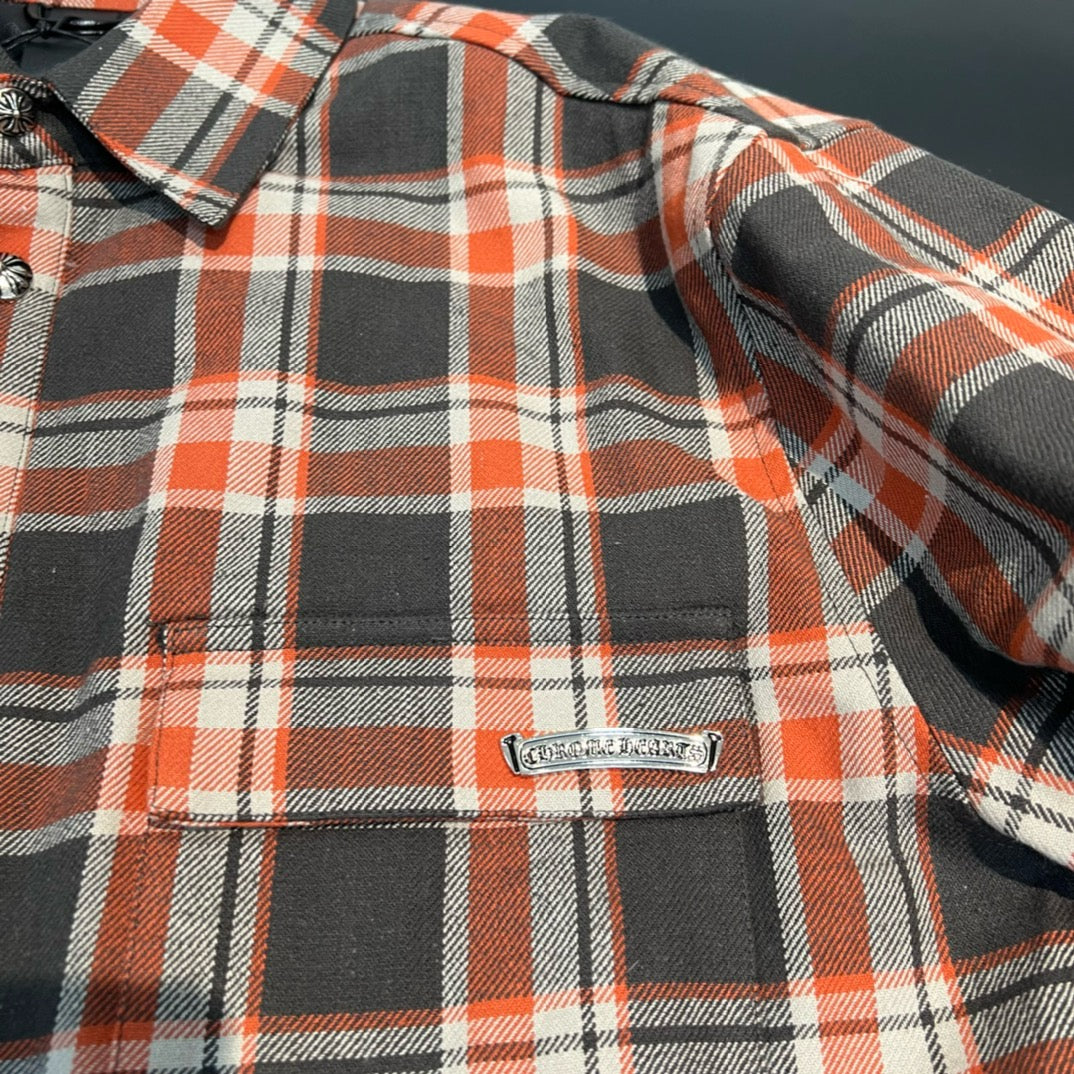 Chrome Hearts Plaid Cotton Filled Shirt