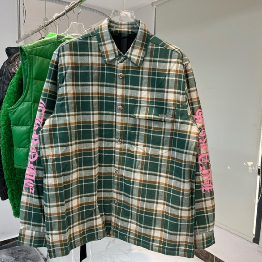 Chrome Hearts Plaid Cotton Filled Shirt