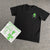 T shirt manche courte blanc et vert / Noir et vert