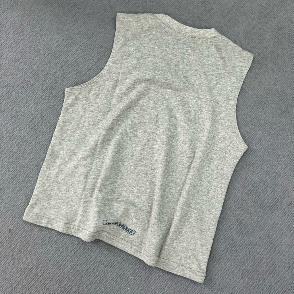 Chrome Hearts Triple Cross Tank Top Tee in Gray