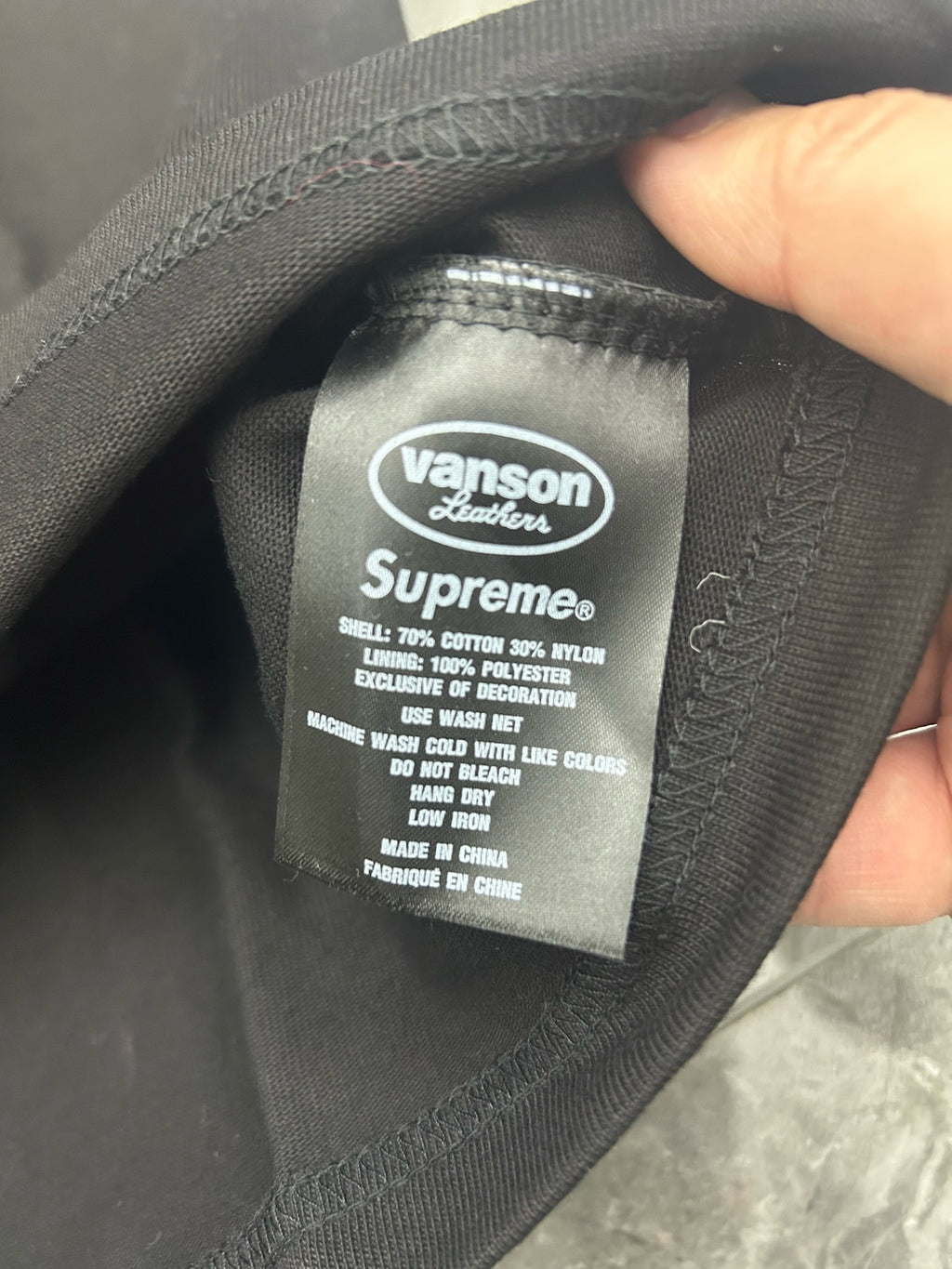 Supreme x Vanson Leathers Long-Sleeve Top Black
