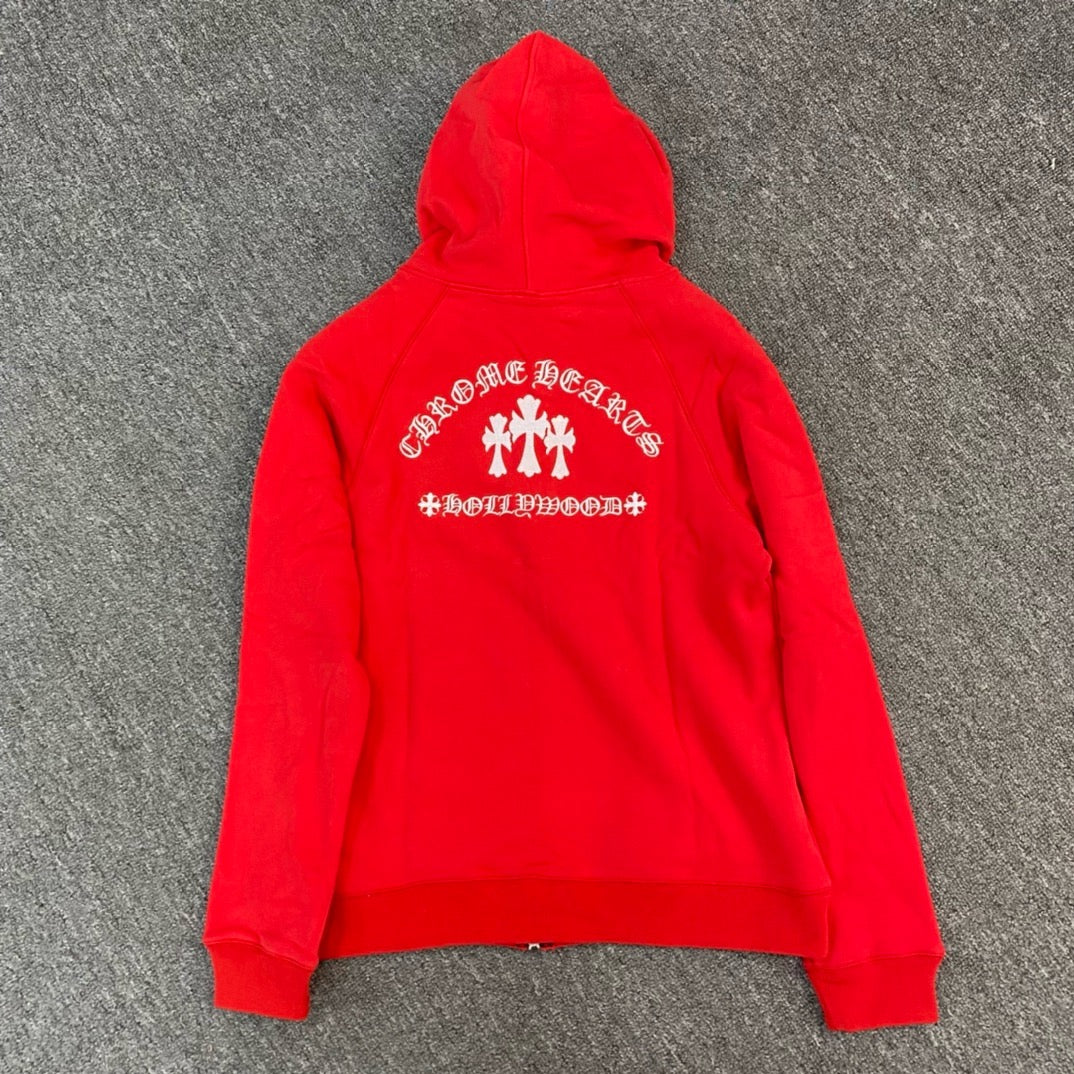 Chrome Hearts Triple Cross Embroidery hoodie