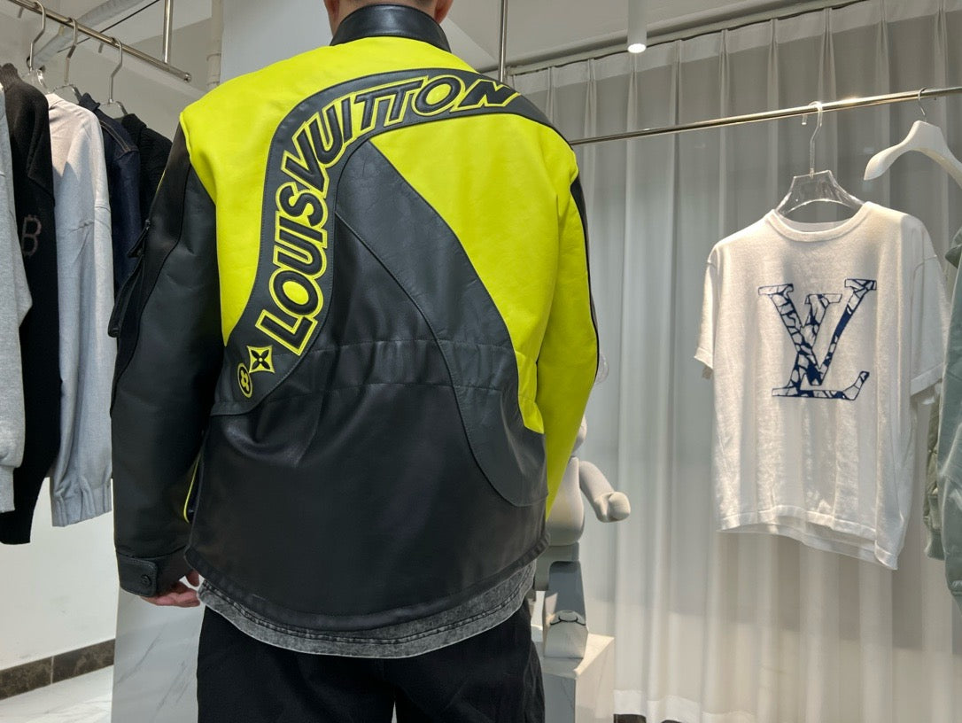 Veste de motard asymétrique en cuir