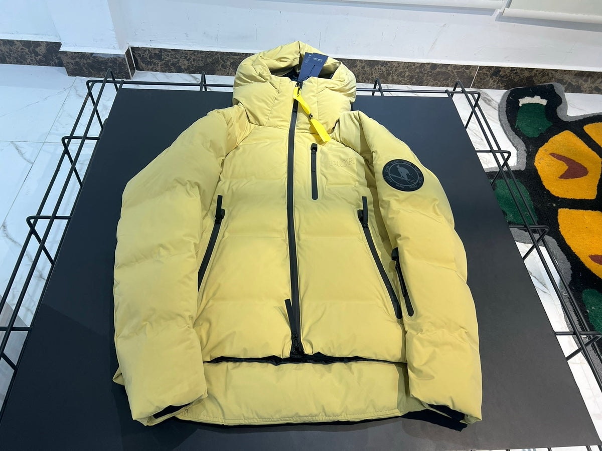 Dior x Descente x Peter Doig Light Yellow Puffer Jacket