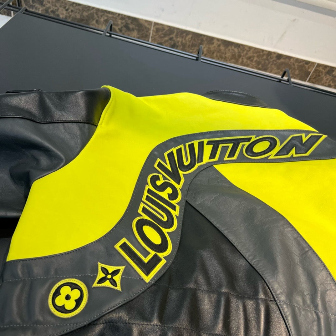 Veste de motard asymétrique en cuir