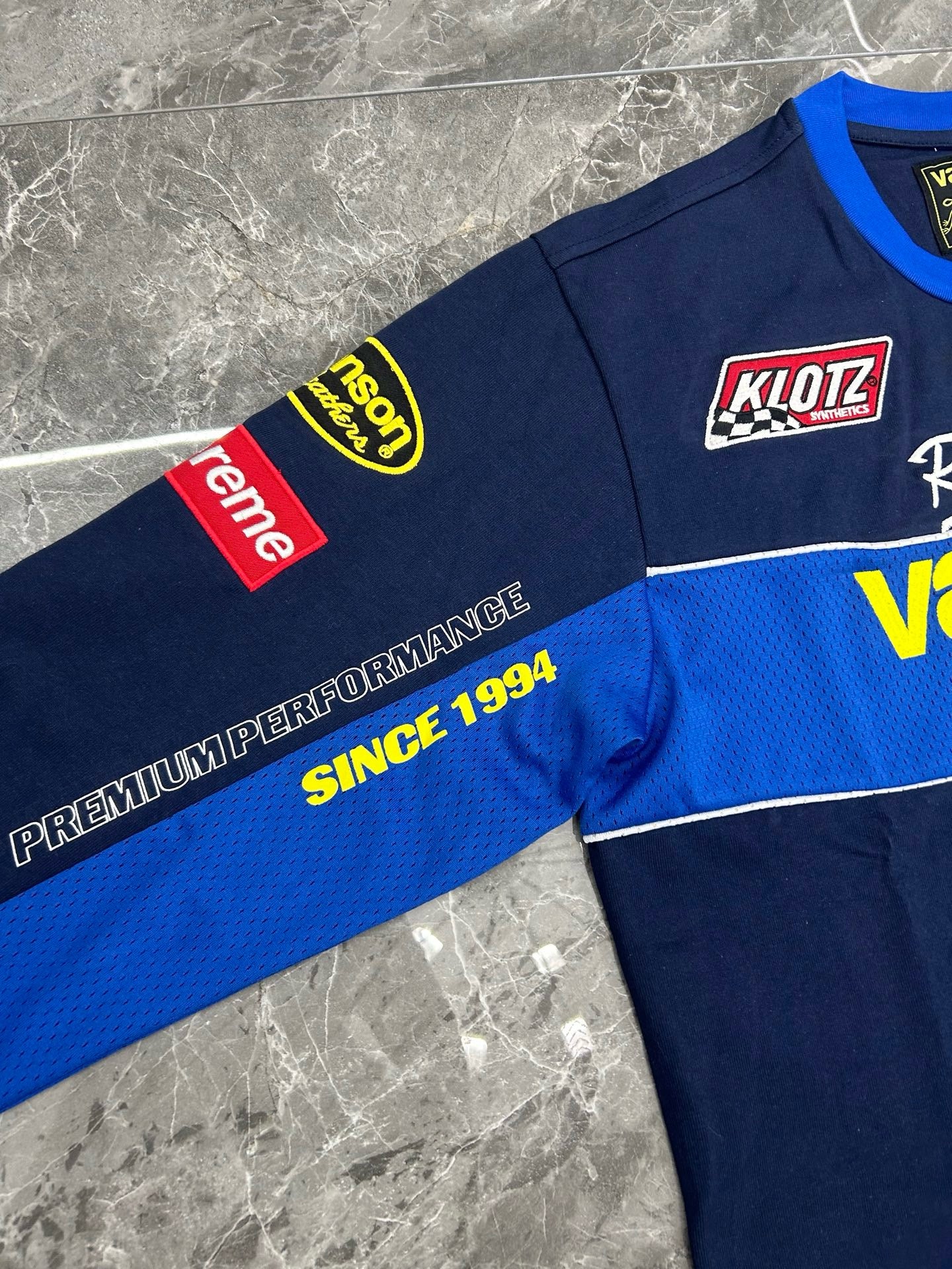 Supreme x Vanson Leathers Long-Sleeve Top Pink Blue