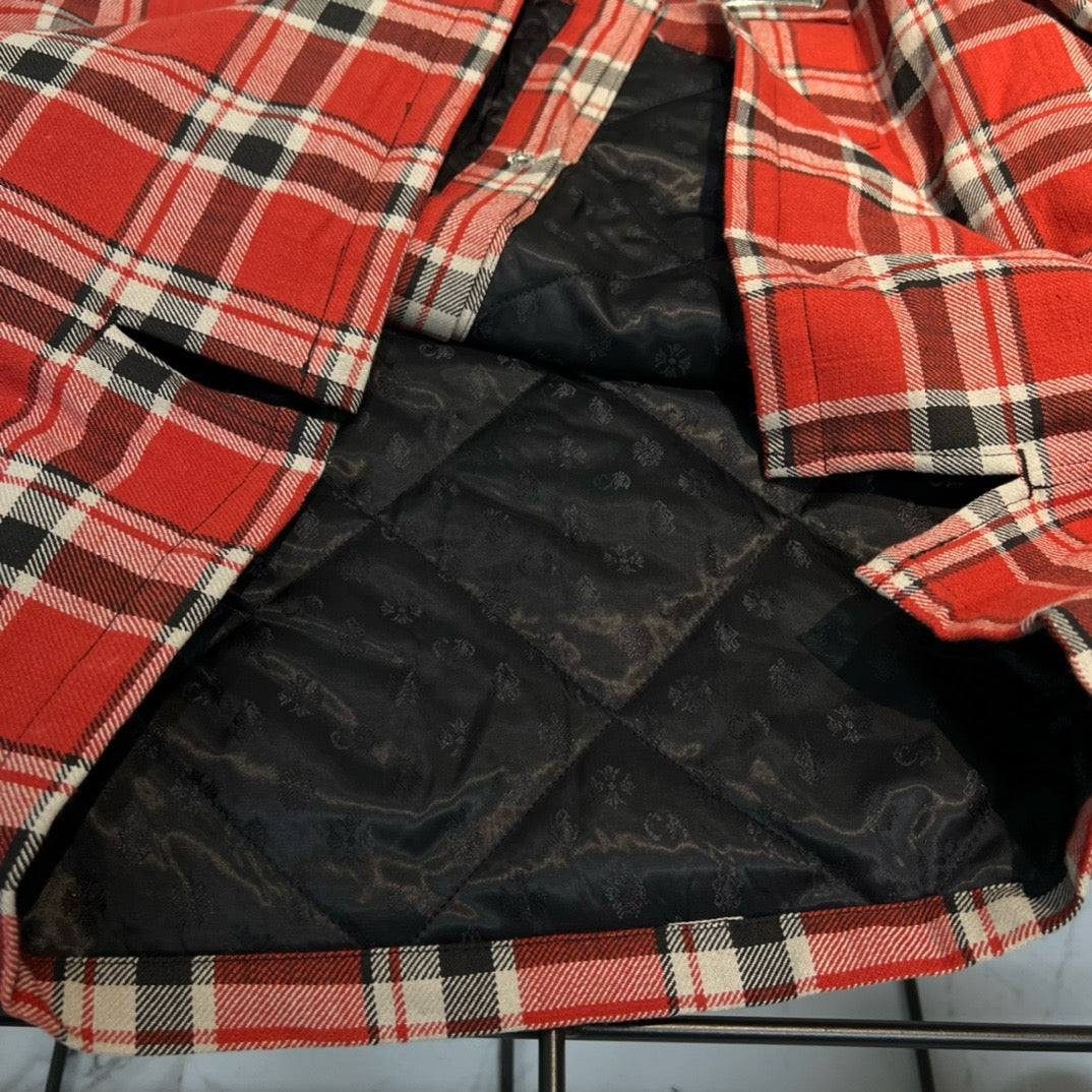 Chrome Hearts Plaid Cotton Filled Shirt