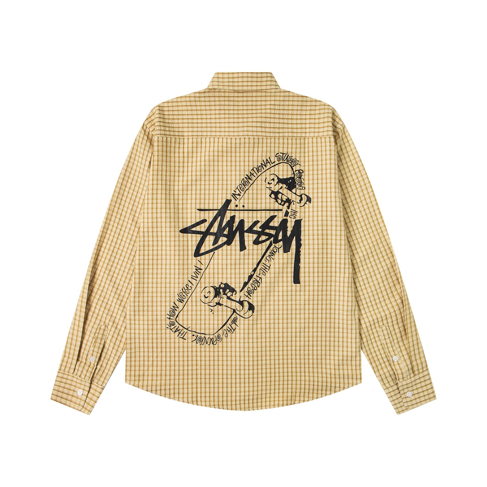 Chemise en coton manches longues Stussy