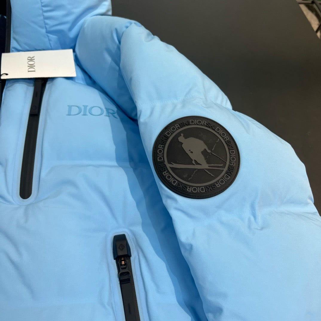 Dior x Descente x Peter Doig Light Blue Puffer Jacket