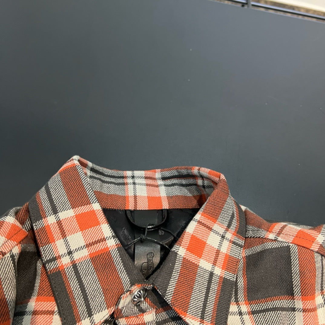 Chrome Hearts Plaid Cotton Filled Shirt