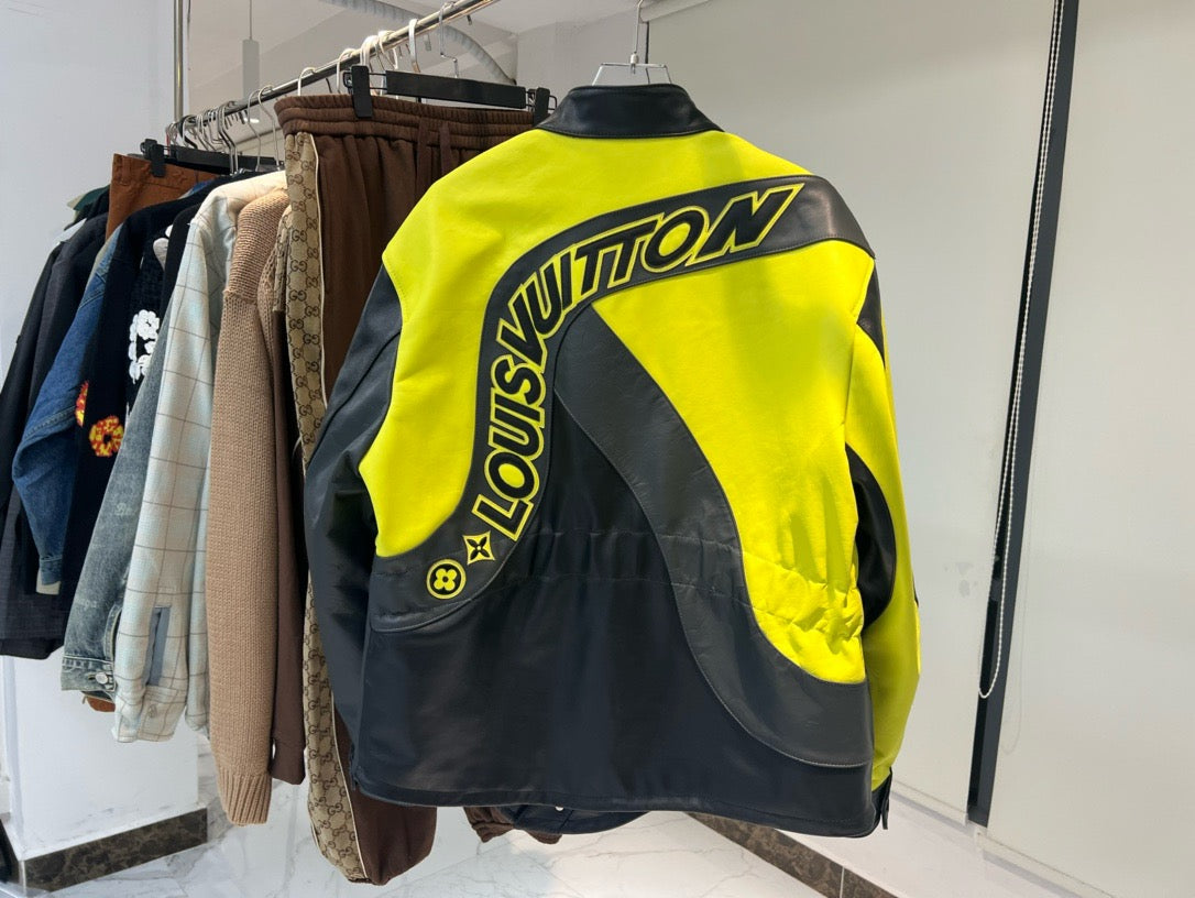 Veste de motard asymétrique en cuir