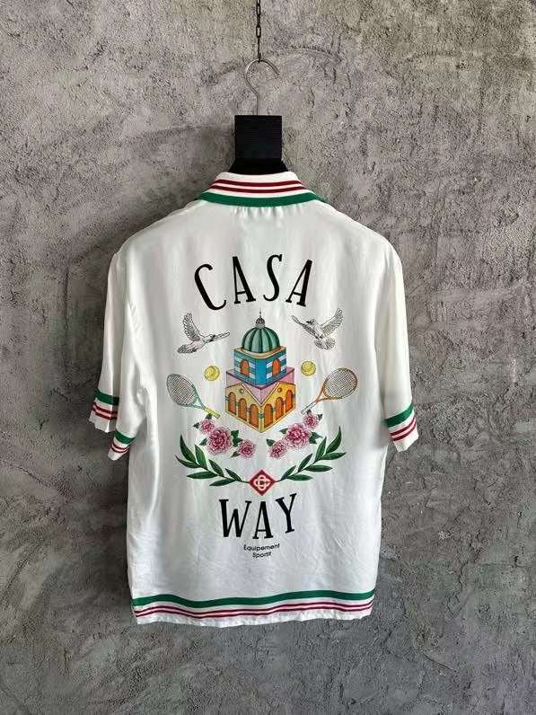 Casablanca -  Casa way Knitted Collar Silk shirt