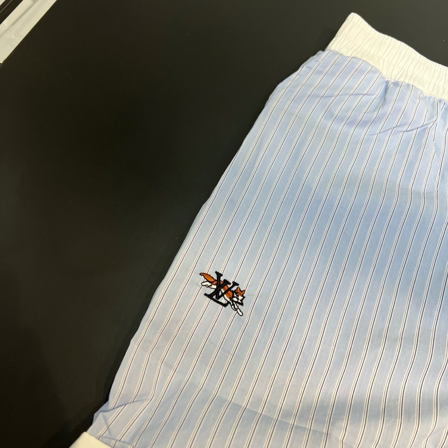striped shorts