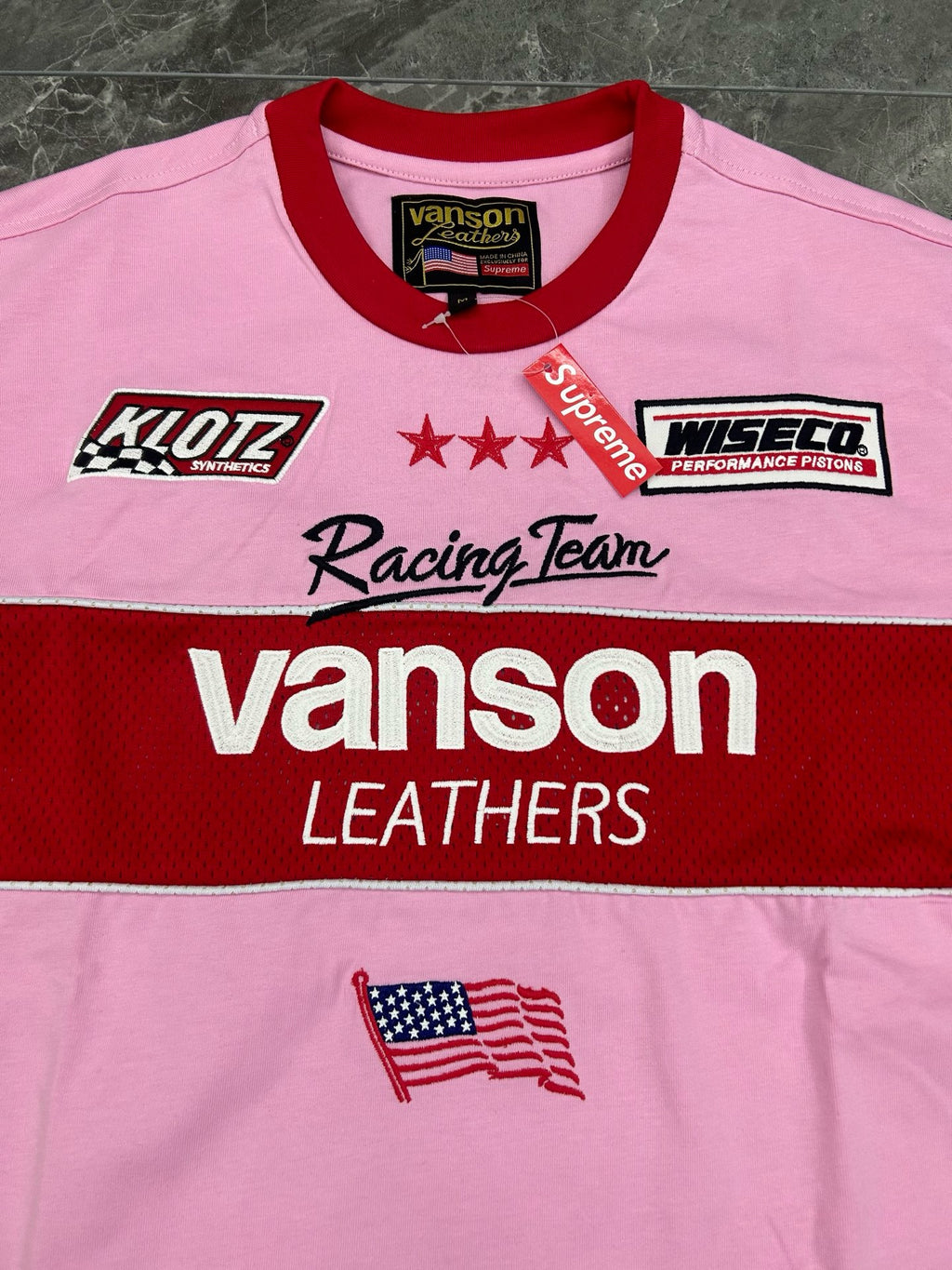 Supreme x Vanson Leathers Long-Sleeve Top Pink