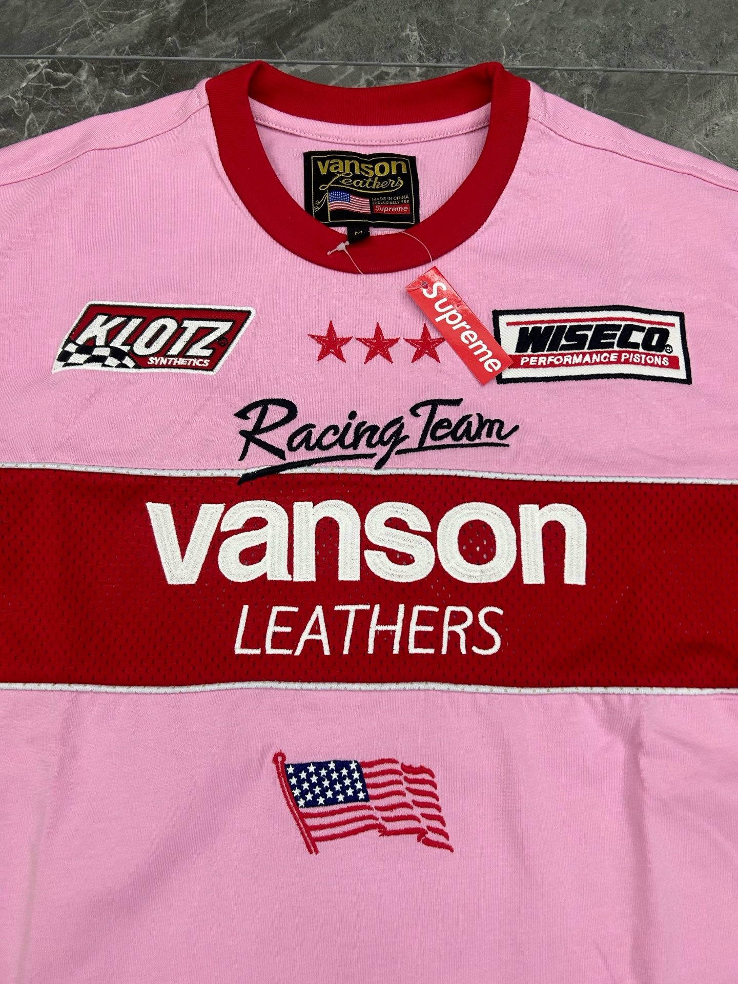 Supreme x Vanson Leathers Long-Sleeve Top Pink