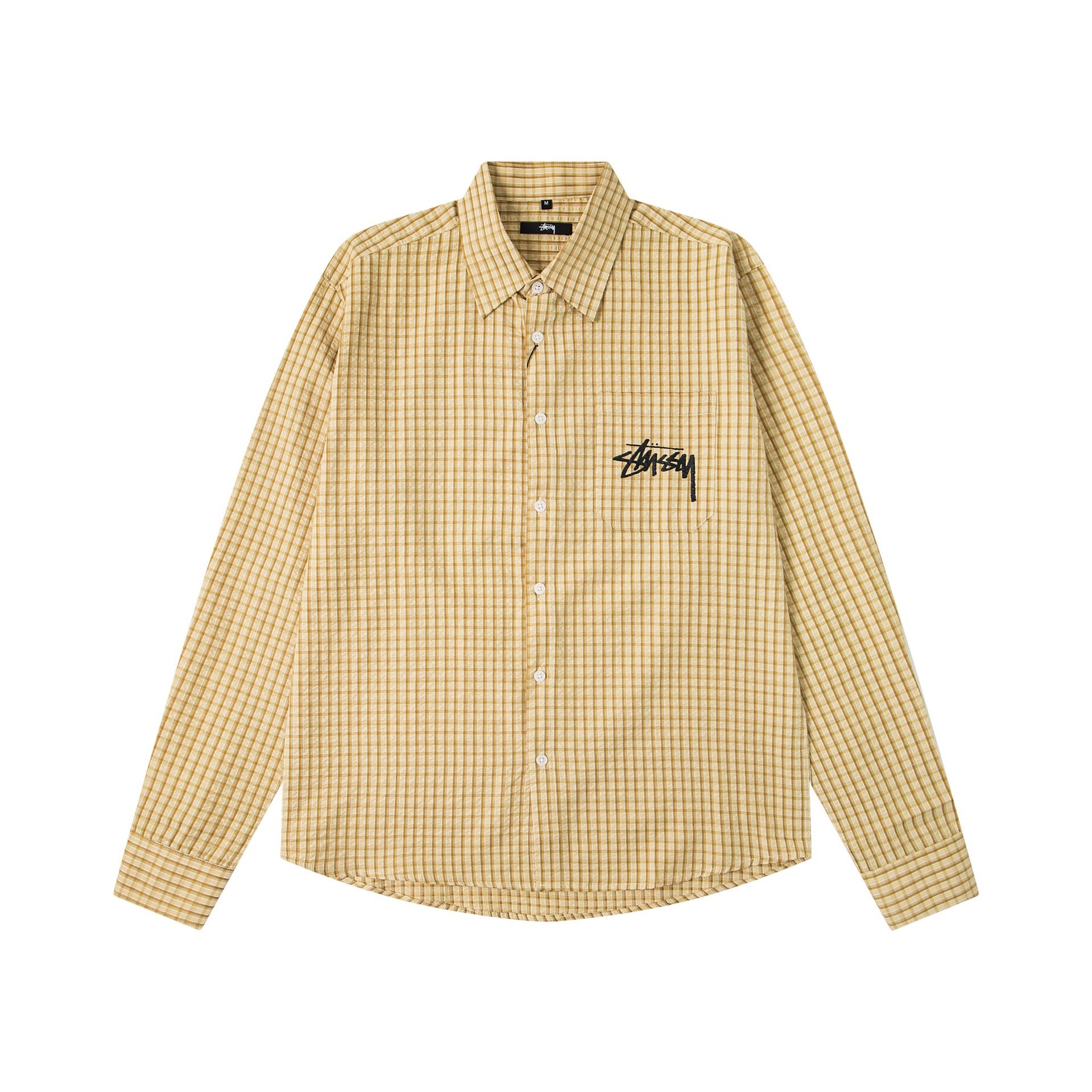 Chemise en coton manches longues Stussy