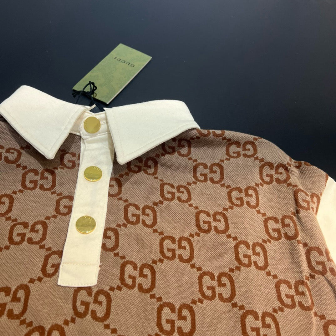 Polo GG jumbo en jacquard de coton et soie