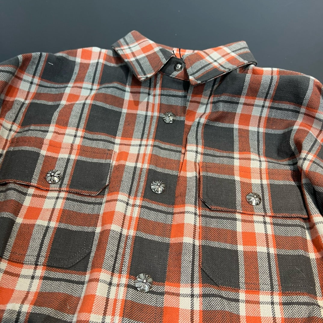 Chrome Hearts Plaid Cotton Filled Shirt