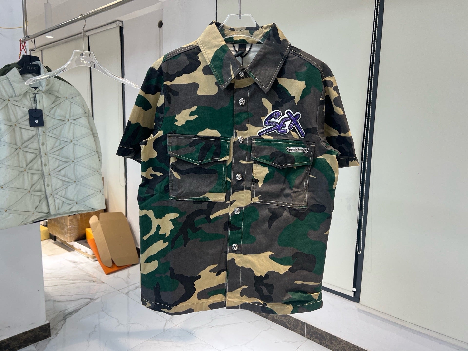 Chrome hearts Matty boy sex records camo shirt