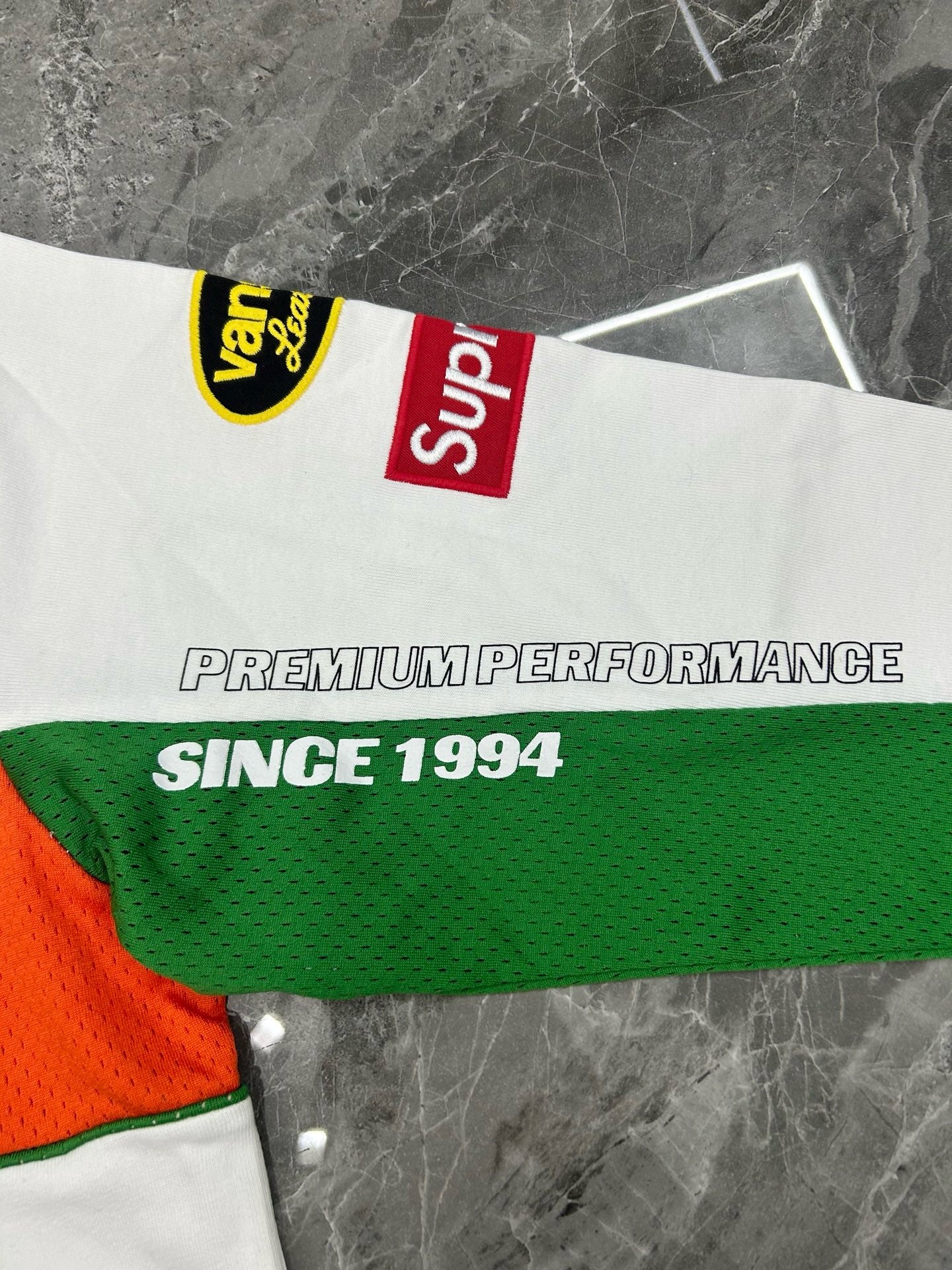 Supreme x Vanson Leathers Long-Sleeve Top white