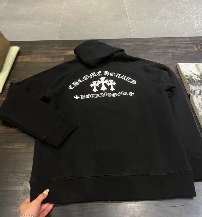 Chrome Hearts Triple Cross Embroidery hoodie