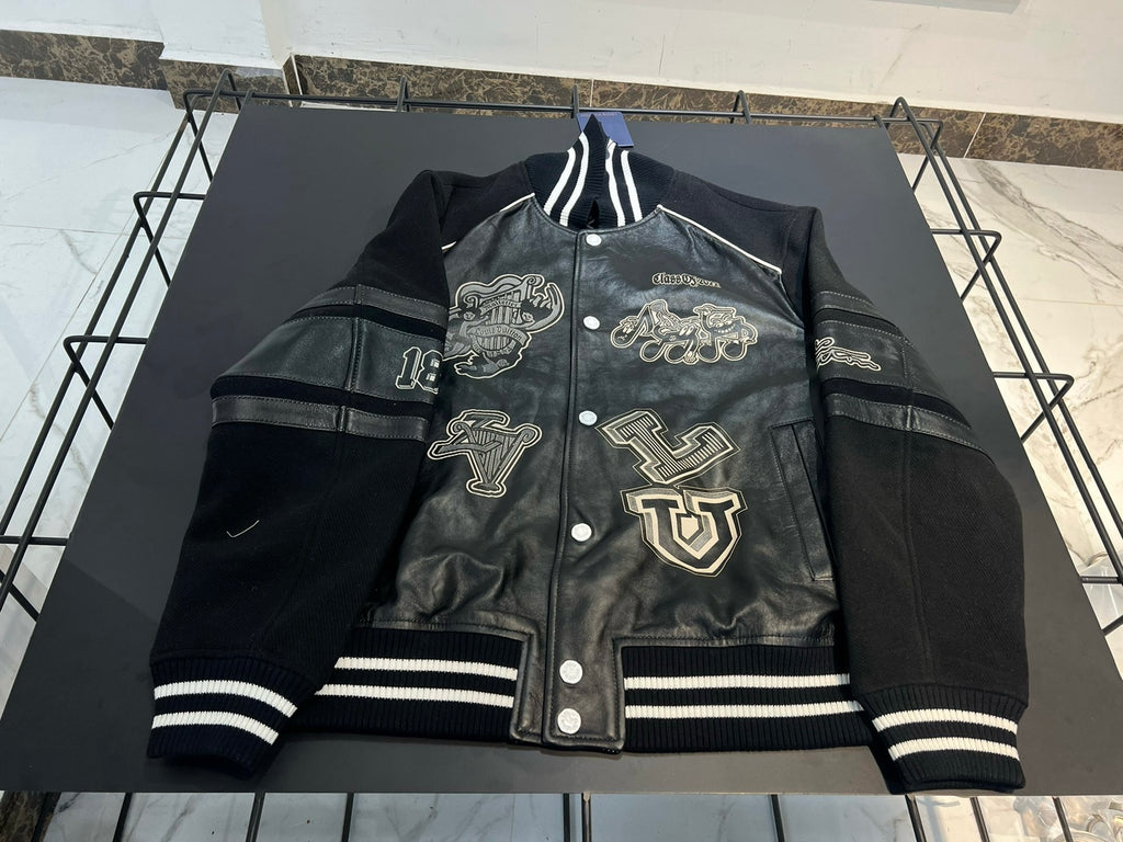 Blouson en cuir Varsity