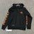 Sweatshirt à capuche manche longue Black and orange motif Chrome Hearts